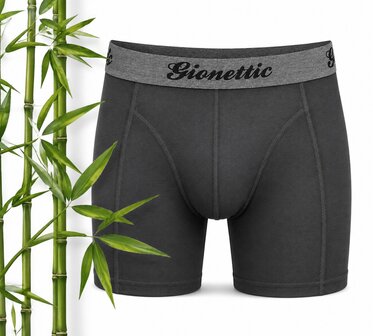 6-pack Bamboe Gionettic  Heren boxershorts Antraciet