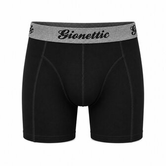6-pack Bamboe Gionettic Heren boxershorts Zwart