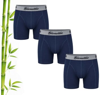 Bamboe Gionettic 3-pack  Heren boxershorts Marine