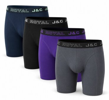 4-pack HERENBOXERSHORT MET LANGE PIJPEN assorti
