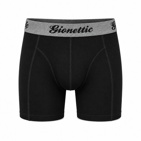 6-pack Bamboe Gionettic Heren boxershorts Zwart