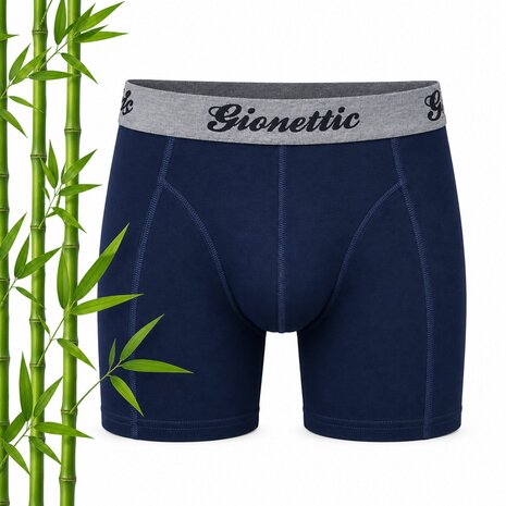6-pack Bamboe Gionettic Heren boxershorts Marine