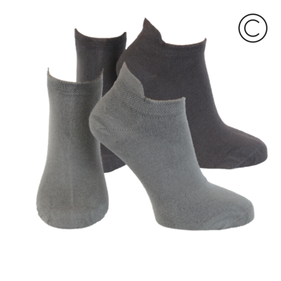 2-Pack Naadloos Bamboe Shortsocks met Lip